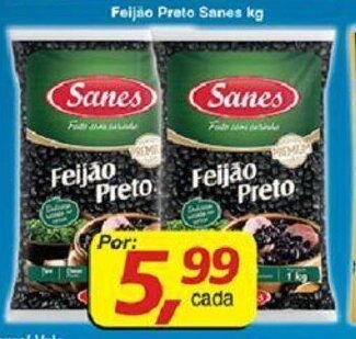 Supermercados Guanabara Feijao Preto Sanes 1kg oferta