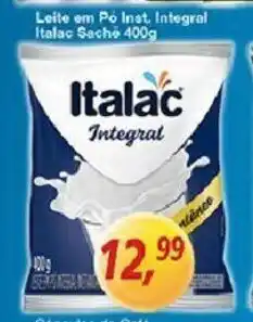 Supermercados Guanabara Leite de Po Inst. Integral italac Sache 400g oferta