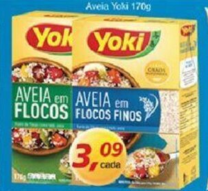 Supermercados Guanabara Aveia Yoki 170g oferta