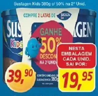 Supermercados Guanabara Sustagen Kids 380g c/50% na 2 unid oferta