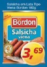 Supermercados Guanabara Salsicha em lata Tipo Viena Bordon 180g oferta