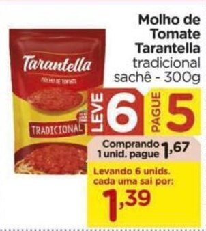 Carrefour Molho de Tomate Tarantella 300g oferta