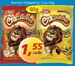 Supermercados Guanabara Biscoito Salgadinho Crac 50g oferta
