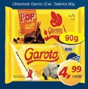 Supermercados Guanabara Chocolate Garoto 90g oferta
