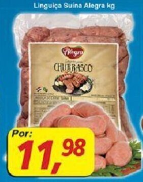 Supermercados Guanabara Linguica Suina Alegra 1kg oferta