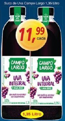 Supermercados Guanabara Suco de Uva Campo Largo 1.35L oferta