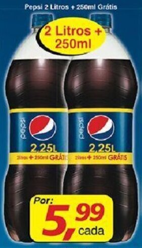 Pepsi 2L + 250ml Gratis