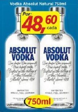 Vodka Absolut Natural 750ml
