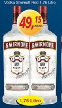 Supermercados Guanabara Vodka Smirnoff Red 1.75L oferta