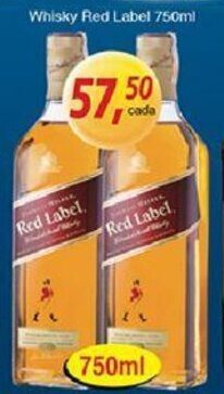 Supermercados Guanabara Whisky Red Label 750ml oferta
