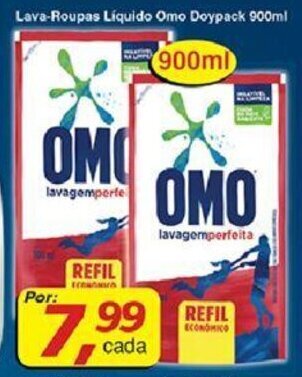 Supermercados Guanabara Lava roupas Liquido Omo Doypack 900ml oferta