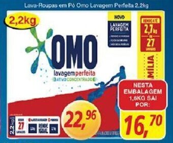 Supermercados Guanabara Lava roupas em po Omo Lavagem perfeita 1.6kg oferta