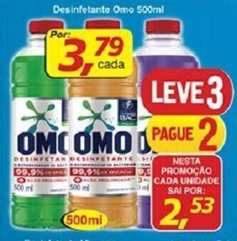 Supermercados Guanabara Desinfetante Omo 500ml oferta