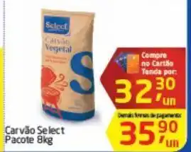Tenda Atacado Carvão select pacote 8 kg oferta