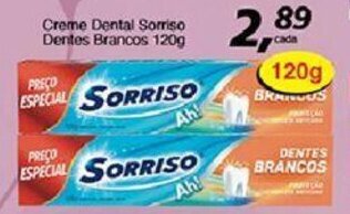 Supermercados Guanabara Creme Dental Sorriso Dentes Brancos 120g oferta
