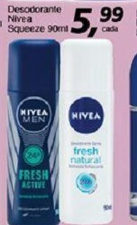 Supermercados Guanabara Desodorante Nivea Squeeze 90ml oferta