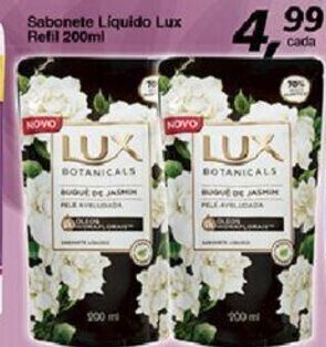 Supermercados Guanabara Sabonete liquido Lux refil 200ml oferta