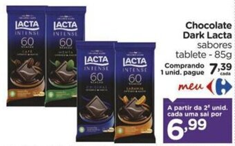 Carrefour Chocolate Dark Lacta 85g oferta