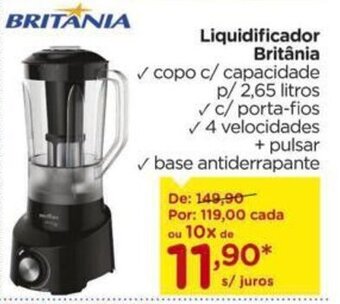 Carrefour Liquidificador Britania oferta