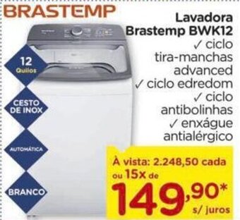 Carrefour Lavadora Brastemp BWK12 oferta