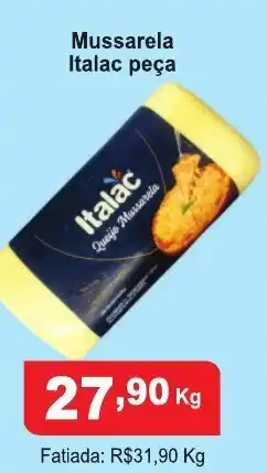 Fort Atacadista Mussarela Italac peca 1kg oferta