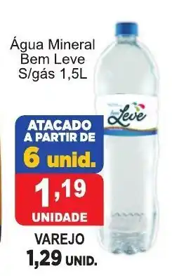 Fort Atacadista Agua Mineral Bem Leve S/gas 1.5L oferta