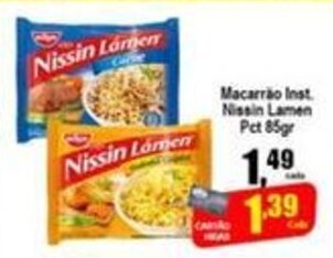 Higa's Supermercado Macarrao Inst. Nissin Lamen Pct 85g oferta