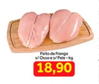 Shibata Supermercados Peito de Frango s/ Osso e s/ pele 1kg oferta