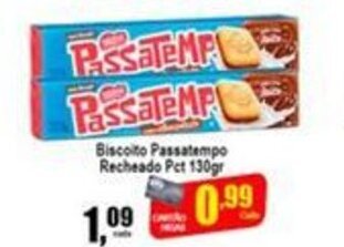Higa's Supermercado Biscoito Passatempo Recheado Pct 130g oferta