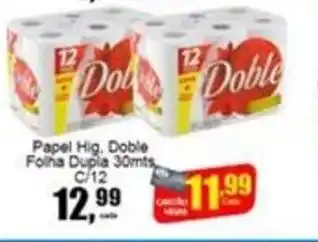 Higa's Supermercado Papel Hig. Doble Folha Dupla 30mts c/12 oferta