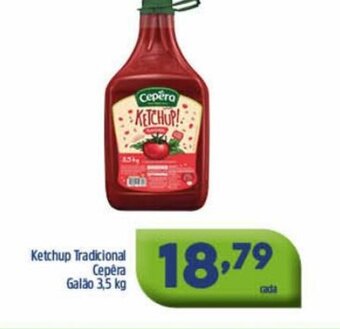 Arena Atacado Ketchup Tradicional Cepera Galao 3.5kg oferta