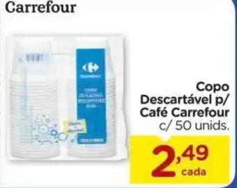 Carrefour Copo Descartavel p/ Cafe Carrefour c/50 unids. oferta