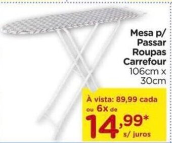 Carrefour Mesa p/ Passar Roupas Carrefour 106cm x 30cm oferta