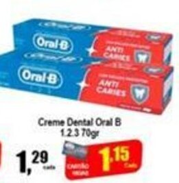 Higa's Supermercado Creme Dental Oral B 1.2.3 70g oferta