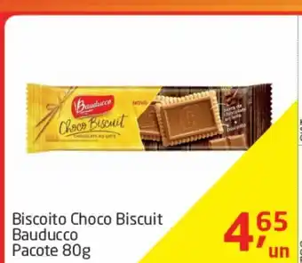 Biscoitos choco biscuit bauducco pacote 80g