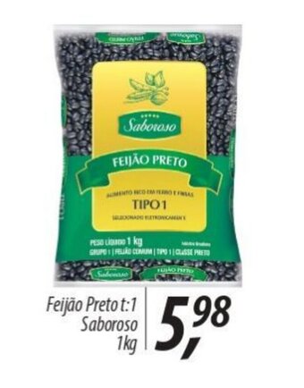 Feijao preto t:1 Saboroso 1kg