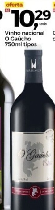 Frangolândia Vinho Nacional O Gaucho 750ml tipos oferta
