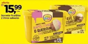 Frangolândia Sorvete Frutbiss 2L varios sabores oferta