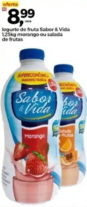 Frangolândia Iogurte de fruta Sabor & Vida 1.25kg morango ou Salada de frutas oferta
