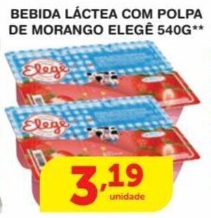 Bebida Lactea com Polpa de Morango Elege 540g