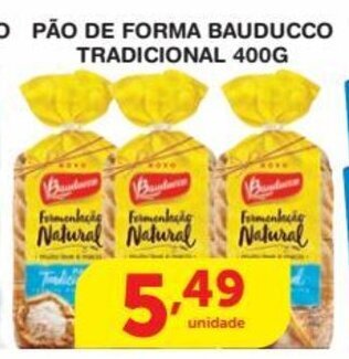 Roldão Pao de Forma Bauducco Tradicional 400g oferta