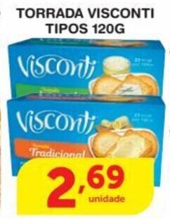 Roldão Torrada Visconti tipos 120g oferta