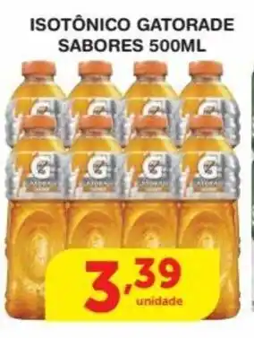 Roldão Isotonico Gatorade sabores 500ml oferta