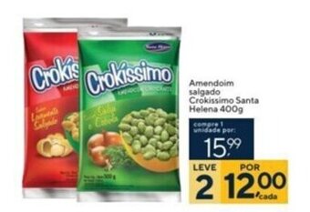 Coop Amendoim Salgado Crokissiomo Santa Helena 400g oferta