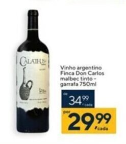 Coop Vinho Argentino Finca Don Carlos malbec tinto garrafa 750ml oferta