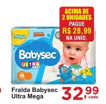 Rossi Supermercado Fralda BabySec Ultra Mega oferta