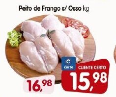 Cercadão Peito de Frango s/ Osso 1kg oferta