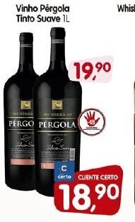 Cercadão Vinho Pergola Tinto Suave 1L oferta