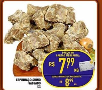Espinhaço suíno salgado kg