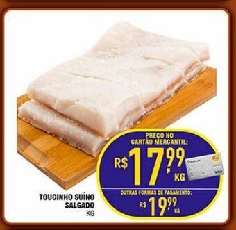 Toucinho suíno salgado kg